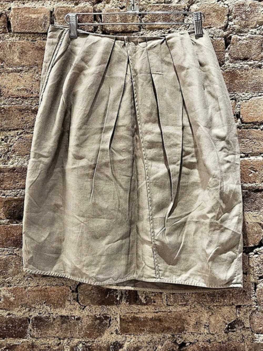 Vtg Boss knee-length Skirt Fully Lined Cotton Silk Blend 6